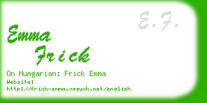 emma frick business card